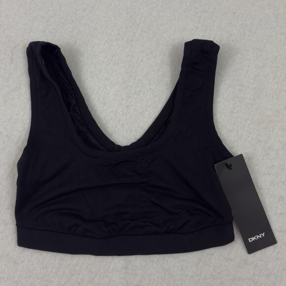 DKNY Table Tops Modal Bralette Black Small NWT - Picture 1 of 6